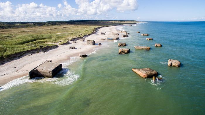 Bunkere på stranden ved Vigsø